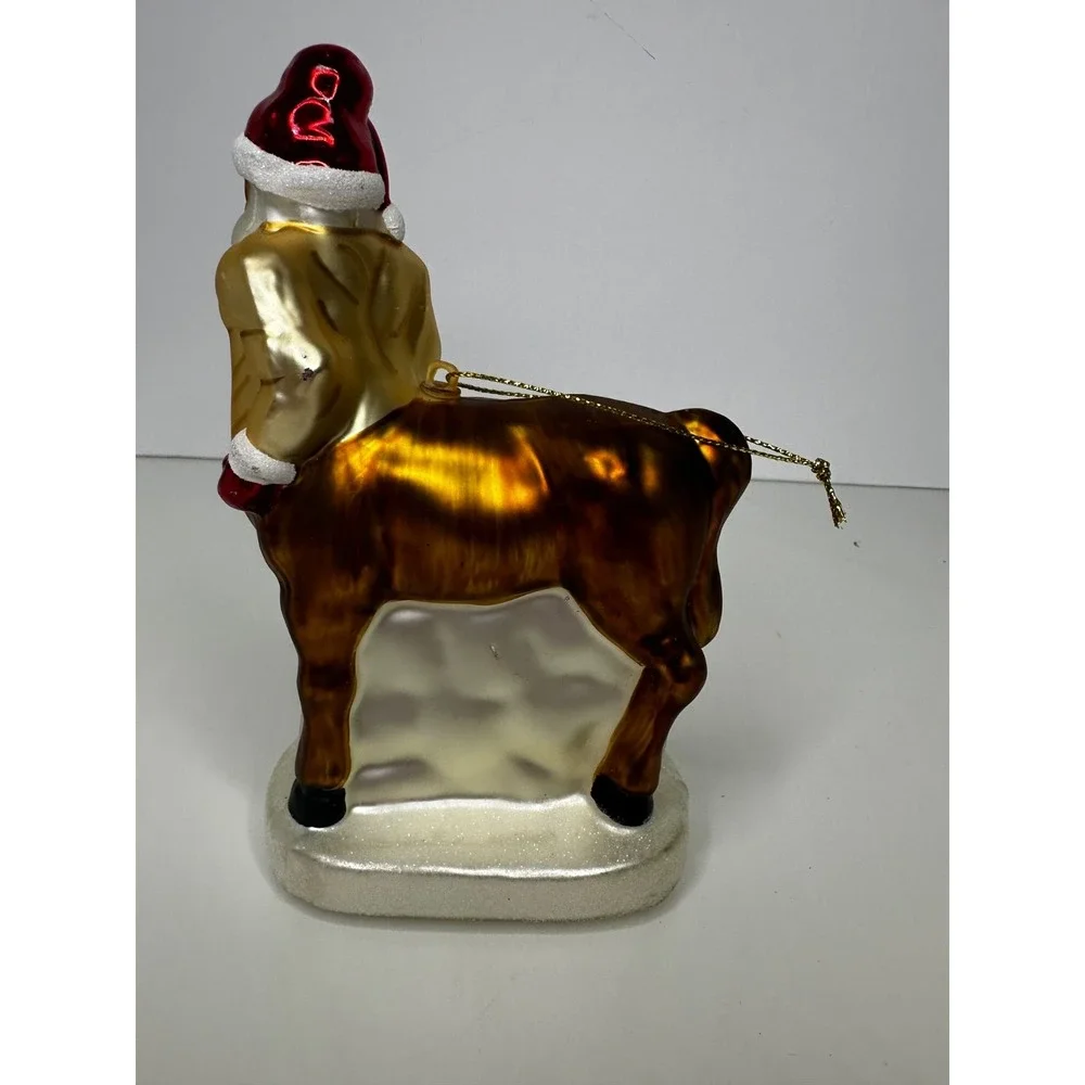 Archie MCPhee Glass Santaur Christmas Ornament Santa Horse Minotaur